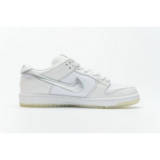 Nike SB Dunk Low Pro QS "Diamond Supply" White Silver BV1310-100 36-46