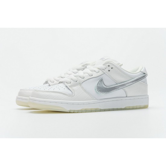 Nike SB Dunk Low Pro QS "Diamond Supply" White Silver BV1310-100 36-46