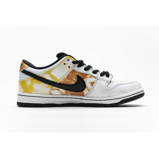 Nike SB Dunk Low Pro QS "Tie-Dye Rayguns" White Yellow Orange BQ6832-101