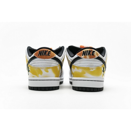 Nike SB Dunk Low Pro QS "Tie-Dye Rayguns" White Yellow Orange BQ6832-101