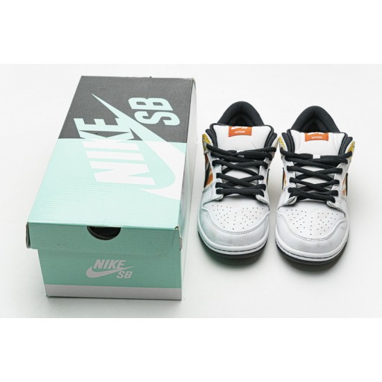 Nike SB Dunk Low Pro QS "Tie-Dye Rayguns" White Yellow Orange BQ6832-101