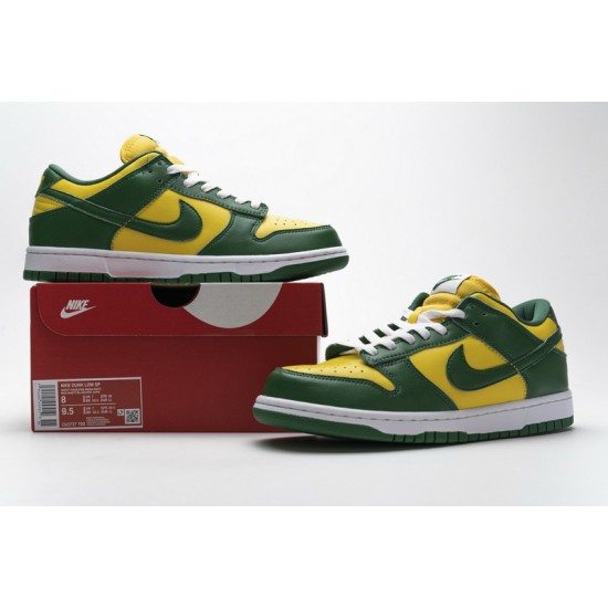 Nike SB Dunk Low SP "Brazil" Green Yellow CU1727-700