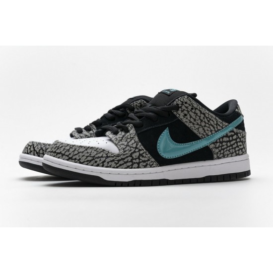 Nike SB Dunk Low "Atmos Elephant" Black White Blue BQ6817-009
