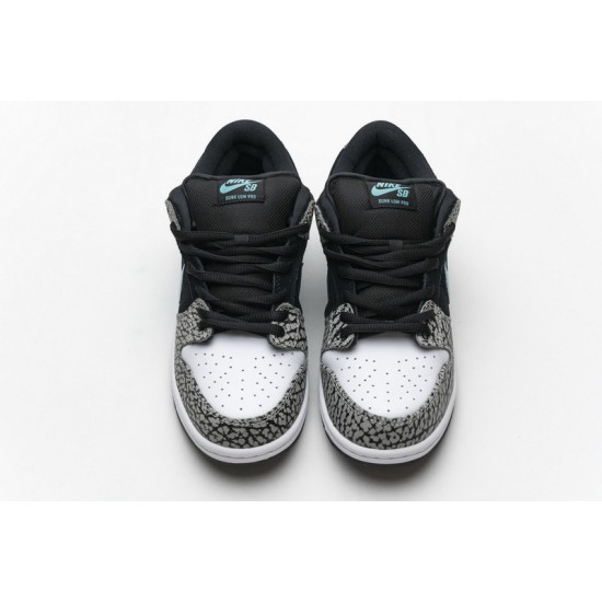 Nike SB Dunk Low "Atmos Elephant" Black White Blue BQ6817-009