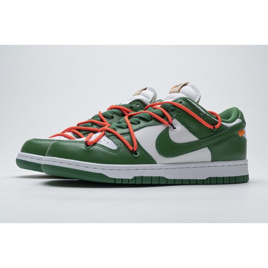 Off-White x Nike Dunk SB Low "Pine Green" White Green CT0856-100