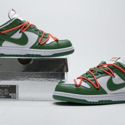 Off-White x Nike Dunk SB Low "Pine Green" White Green CT0856-100
