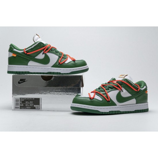 Off-White x Nike Dunk SB Low "Pine Green" White Green CT0856-100