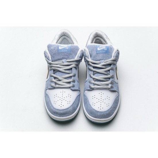 Sean Cliver x Nike SB Dunk Low "Holiday Special" Blue Gold DC9936-100