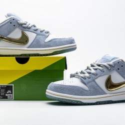 Sean Cliver x Nike SB Dunk Low "Holiday Special" Blue Gold DC9936-100