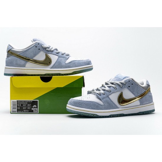 Sean Cliver x Nike SB Dunk Low "Holiday Special" Blue Gold DC9936-100