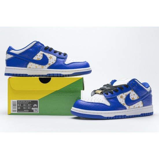Supreme x Nike SB Dunk Low "Blue Stars" Blue White DH3228-100