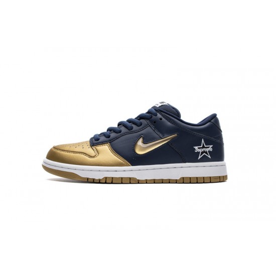 Supreme x Nike SB Dunk Low OG "Jewel Swoosh Gold" Blue Gold CK3480-700 Supreme x Nike SB Dunk Low OG "Jewel Swoosh Gold" Blue Gold CK3480-700