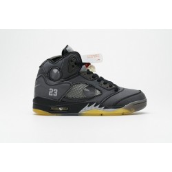 Off-White x Air Jordan 5 "Muslin" Black Grey CT8480-001
