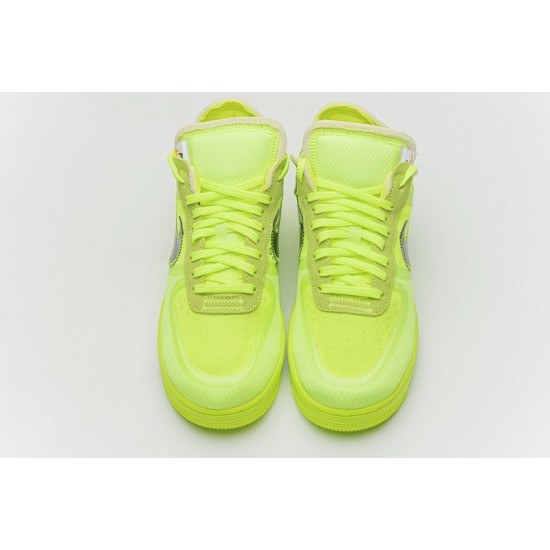 Off-White x Nike Air Force 1 Low "Volt" Green Black AO4606-700