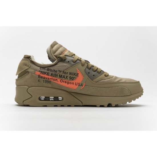 Off-White x Nike Air Max 90 "Desert Ore" Brown Orange AA7293-200