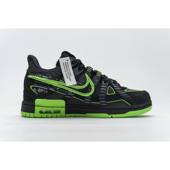 Off-White x Nike Air Rubber Dunk "Green Strike" Black Green CU6015-001