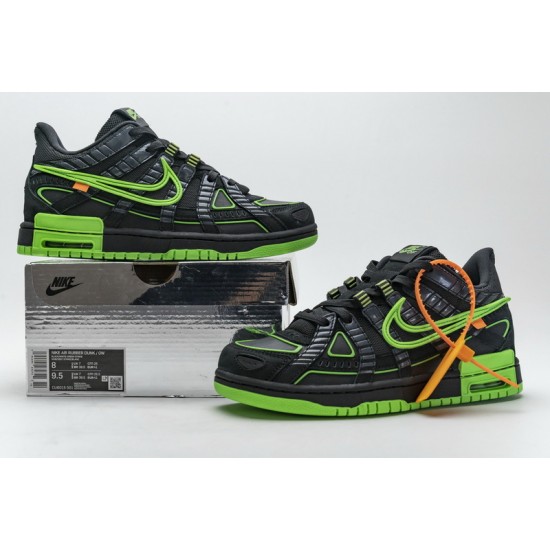 Off-White x Nike Air Rubber Dunk "Green Strike" Black Green CU6015-001