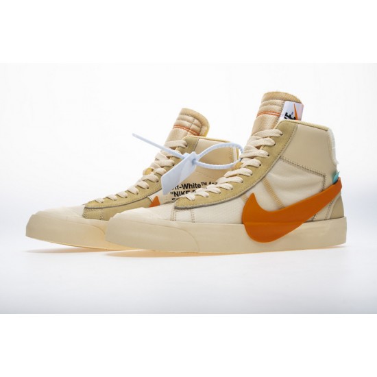 Off-White x Nike Blazer "All Hallows Eve" White Orange AA3832-700