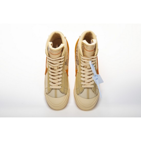 Off-White x Nike Blazer "All Hallows Eve" White Orange AA3832-700
