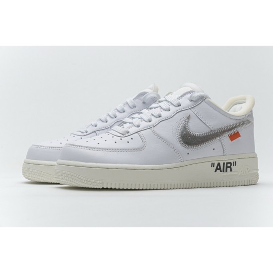 Off-White x Nike Air Force 1 07 Low "Conplex Con" White Silver AO4297-100