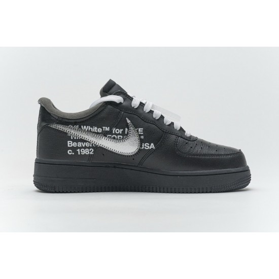 Off-White x Nike Air Force 1 07 Low "MOMA" Black Silver AV5210-001