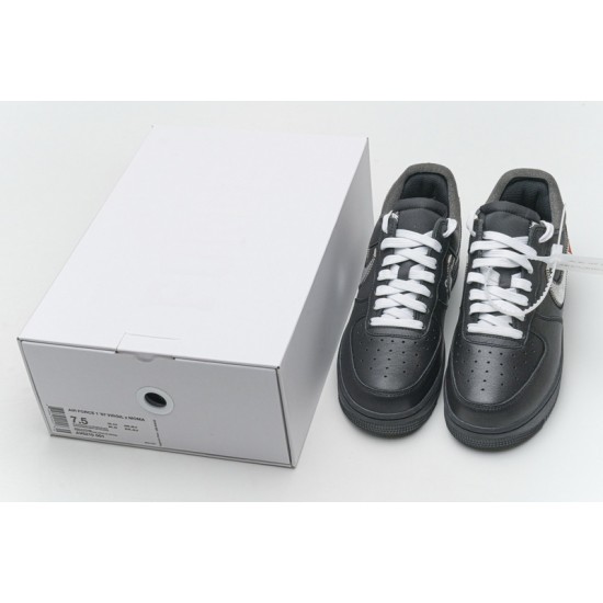 Off-White x Nike Air Force 1 07 Low "MOMA" Black Silver AV5210-001