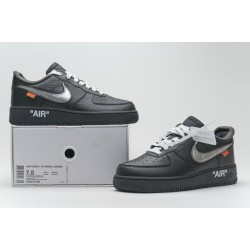 Off-White x Nike Air Force 1 07 Low "MOMA" Black Silver AV5210-001