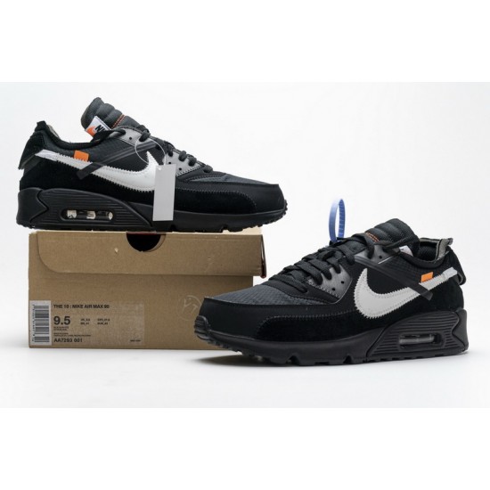 Off-White x Nike Air Max 90 "Black" All Black AA7293-001
