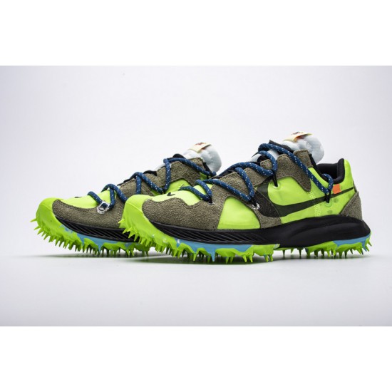 Off-White x Nike Zoom Terra Kiger 5 White Electric Green CD8179-300