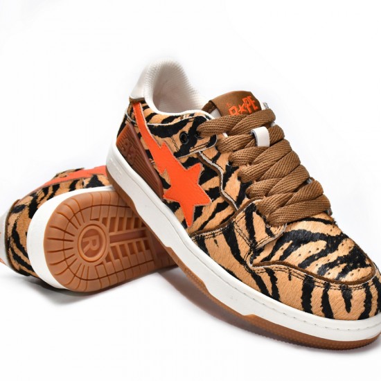 A Bathing Ape Sk8 Low Black Orange Brown Women Men Sneaker