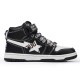 A Bathing Ape Sk8 High Black White Women Men Sneaker