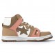 A Bathing Ape Sk8 High Brown White Women Men Sneaker