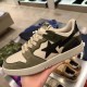 A Bathing Ape Sk8 Low Beige Black Army Green Women Men Sneaker