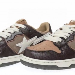 A Bathing Ape Sk8 Low Brown White Women Men Sneaker