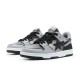 A Bathing Ape Sk8 Low Grey Silver Black Women Men Sneaker