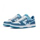 A Bathing Ape Sk8 Low Ltblue White Women Men Sneaker