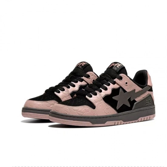 A Bathing Ape Sk8 Low Ltpink Black Grey Women Men Sneaker