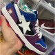 A Bathing Ape Sk8 Low Purple Blue White Women Men Sneaker