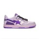 A Bathing Ape Sk8 Low Purple White Black Women Men Sneaker