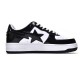 A Bathing Ape Low Black White Women Men Sneaker