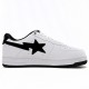 A Bathing Ape Low White And Black Tick Women Men Sneaker