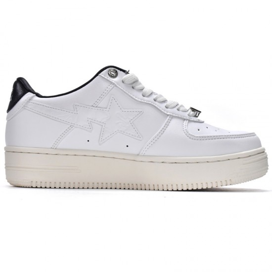 A Bathing Ape Low White Black Women Men Sneaker