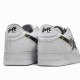 A Bathing Ape Low White Green Camouflage Women Men Sneaker