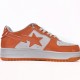 A Bathing Ape Low White Orange Women Men Sneaker