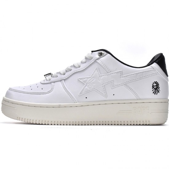 A Bathing Ape Low White Black Women Men Sneaker