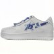 A Bathing Ape Low White Blue Camouflage Women Men Sneaker