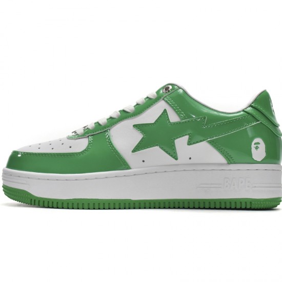 A Bathing Ape Low White Green Women Men Sneaker