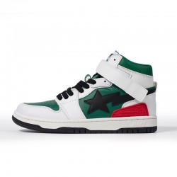 A Bathing Ape Sk8 High Green Red Black White Women Men Sneaker