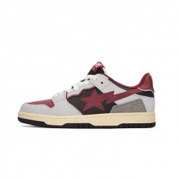 A Bathing Ape Sk8 Low Grey Black Win-red Women Men Sneaker