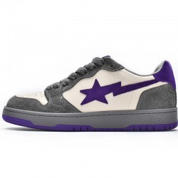 A Bathing Ape Sk8 Low Grey Purple Beige Women Men Sneaker